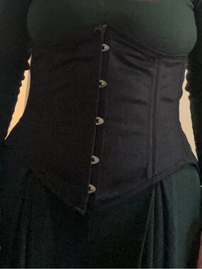 Black Underbust Corset Waist Cincher